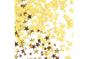 ENLACE Sterne Konfetti Gold Tischdeko,4000 Stück Streudeko Goldene Hochzeit,Glitzer Konfetti Geburtstag Deko,Pailletten Geburtstag Tischdeko,Confetti Streudeko Weihnachten