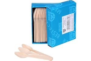 GRÄWE lot de 100 cuillères jetables en bois petite taille