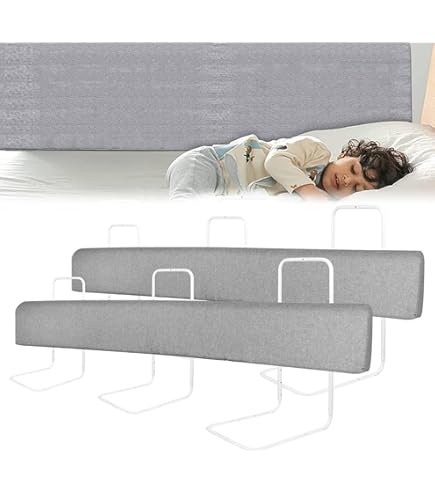 FIVMEN Bedhekje 60 cm, valbescherming voor baby's, 5 niveaus, in hoogte verstelbaar, kinderbedhekje met ritssluiting, wasbaar kinderbedhek, voor kinderbedden, ouderbedden (groen