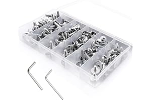 Tokenhigh 160Pcs Motorcycle Fairing Bolt Kit, M5 / M6 Metric Bolts And Washers, Fixing Sportbike Mounting Kits, Washers Nuts Screws Assortment Sliver