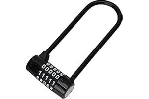 Kurtzy Lucchetto con Combinazione a 5 Cifre - Arco Lungo 15,5 cm - Lucchetto Antiscasso Impermeabile per Esterni con Codice Ripristinabile - Lucchetto Porta, Armadio, Bici, Palestra, Scuola e Capanni