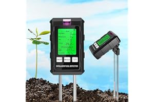 PARARTY Testeur d'humidité du Sol，Testeur Sol 6 en 1，Hygrometre Plante avec pH Humidité Fertilité du Sol Lumière du Soleil Détection de Température Testeur Humidité Plante， Adapté au Jardinage et Aux Plantes