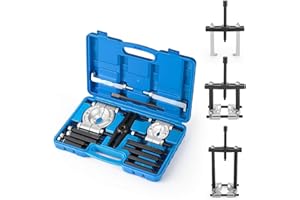 CGOLDENWALL 14 Pezzi Kit di Estrattore per Cuscinetti, per Cuscinetti da 35-75mm, capacità di 5T, per Gli Strumenti di Manutenzione di Ruote e Pignon