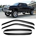 Cxdar Window Rain Guards for 2001-2007 Chevy Silverado/Sierra,Window Visors Vent Shade Deflector for 2002-2006 Avalanche/Escalade/Suburban, 2001-2006 Yukon XL,for Crew Cab ONLY