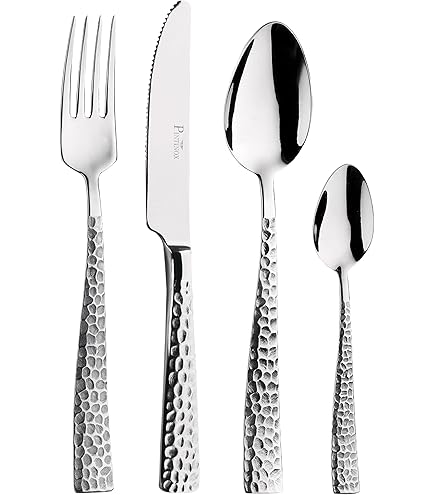 Set di posate in acciaio inox dorato da 40 pezzi per 8 persone