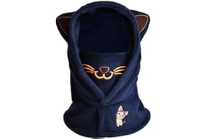 AYPOW Cagoule d'hiver Thermique pour Enfants 4-12 Ans, Multifonction Coupe-Vent Masque de Ski, Bonnet en Polaire Chaude, Casquette Cache-Cou Tour de Cou écharpe pour Garçons Filles Plein Air