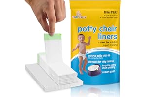 TIDY TOTS TidyTots – Sacs jetables pour pot pour bébé - Pack de voyage grand format - 16 sacs et 16 lingettes super-absorbantes