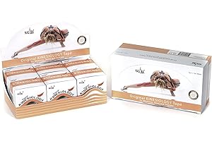 ‎NASARA Nasara Original Kinesiologisches Physio Sport Tape: 6er Box mit 6 Tapes für Sport und Medizin inkl. gratis Videoanleitungen, Rollengröße 5cm x 5m, beige