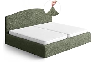 PAULATO Husse für Kingsize-Bett über das Kopfteil und Grundgestell rüberziehen, Husse für Boxspringbetten 180-220cm Mikrofaser, bi-elastisches, kratzfestes und maschinenwaschbares Gewebe Made in Italy