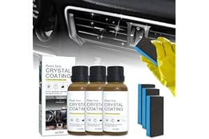 FKGOODAM 3pcs Crystal Coating Plastic Restoration, Car Plastics Restorer, Crystal Coating for Cars, Plastic Trim Restorer, Black Trim Restorer, Long-lasting Shine & Protection