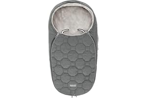 Sacco Invernale Neonato Inglesina Newborn, Imbottito, Caldo e Confortevole, Per Carrozzina e Ovetto Inglesina, Protezione Freddo, Stone Grey