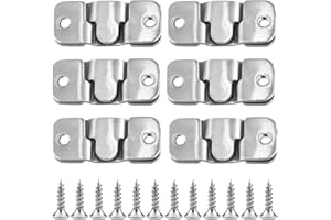 WEONE 12 Pacco Ganci per Quadri,45x20mm ad incastro gancio cornice,acciaio inossidabile Foto Staffa,Z Clip Montaggio Connettore a Parete per Specchi Hardware Mobili