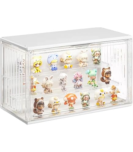 Vitrine Acrylique 20 Compartiments - Petite Vitrine Murale 300x200x45mm Avec Couvercle Coulissant