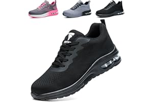 WUAYAMI Chaussures de Sécurité Hommes Femmes Baskets de Secruite Légère Chaussure de Travail Confortable Respirantes Chaussure de Chantier Antidérapantes