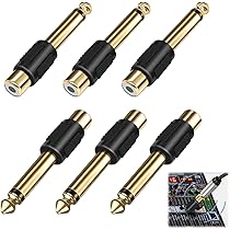 Adattatore Jack 6,35mm A RCA - Connettore Oro, Per Audio Hi-Fi, Confezione Da 3 - Foto 5