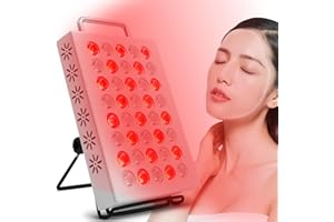 Hottoerak Red Light Lamp Panel, 660nm Red Light Lamp & 850nm Infrared Lamp, LED Red Light with Timer