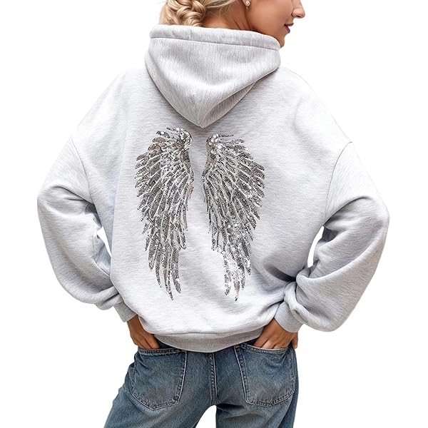 Sweat À Capuche Femme Plus De Velours Renforcé Longue Tendance L Automne Baggy Rose Or 6388
