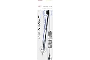 Tombow Mono Graph - Portaminas goma de borrar integrada, multicolor