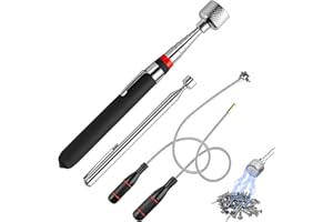 DONGFENGLION 4 Stück Flexibler Teleskopmagnet Set, Starkes Magnetheber Werkzeug Für Auto, Werkstatt, Zuhause