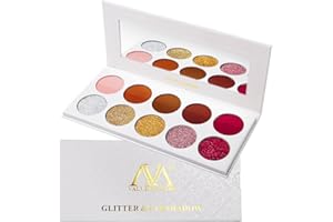 Makeup Palette Eyeshadows, AFFLANO 5 Palettes De Paillettes Pour Fard à Paupières +5 Palette De Fard à Paupières Mat-Shimmer Naturel Imperméable Palette Pour Les Yeux Hautement Pigmentée