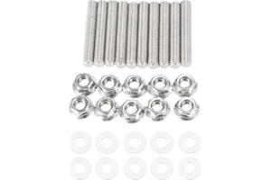 X AUTOHAUX 10pcs Stainless Steel Exhaust Manifold Bolt Stud Hardware for Car