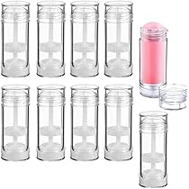 COSIDEA 6 zwarte ronde lege 75 g Deo-verpakkingen, bodemvulling, grote Twist -Up-buisjes voor haarwax, Chapstick-flessen