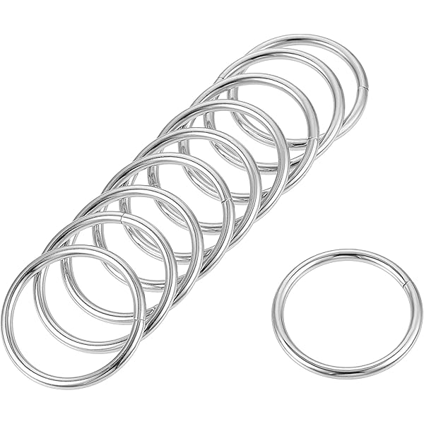 Anneau Dore Sourcing Map Boucle Anneau 30mm Métal Pour Sangles Sacs Ceintures Bricolage Artisanat Doré 10Pcs Cercle Attrape Reves 25 Cm