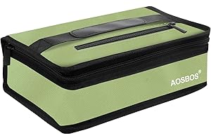 AOSBOS Kleine Kühltasche für unterwegs Mini Lunchtasche Herren Kühlbox Tasche Faltbar Lunchbag Damen Isoliertasche Thermotasche zur Arbeit Schule Auto Reise Wasserdicht 3,5L Hellgrün