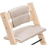 Stokke Tripp Trapp&reg; Non-Slip Cushion - Beige | Tripp Trapp&reg; Compatible Padded High Chair Cushion, Comfortable, Easy to Instal