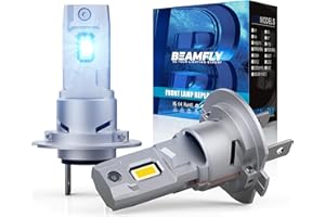 BEAMFLY H7 LED Bombillas 18000LM 6000K, Luces Delanteras Coche, Kit de Conversión de Faros Halógenos 12V
