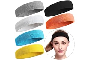 Clarmonde Fascia per Capelli con Fascia Elastica per Fascia da Uomo e da Donna, Fascia da 6 Paia, Antiscivolo, Anti-umidità