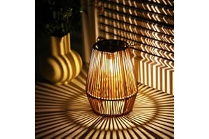 KagoLing Solar Lanterns for Garden, Vintage Hanging Solar Garden Ornaments Waterproof Solar Lights Outdoor Garden for Halloween, Christmas Decorations, Garden Pathway Patio Decor 1PACK