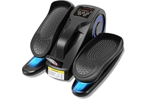 Rollingsurfer Sotto Scrivania Ellittica Macchina, Regolabile Velocità Ellittica Trainer con Telecomando, Pedaliera da Seduti, Stepper Ellittico Portatile Compatto per Adolescenti, Anziani e Adulti