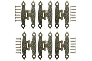 Dtoterul 20 Pezzi Cerniere Mobili Antichi Bronzo Cerniere Vintage Cerniere Anticate Cerniera Anticate A Cerniera Cerniera per Mobili in Metallo Mobili per Armadietto in Ferro Cerniere, 65*33mm