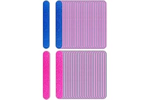 Ruesious 120 Piezas Limas De Uas Color Doble Lijado Mini Buffer De Madera 180/240 Herramientas Desechables De Manicura