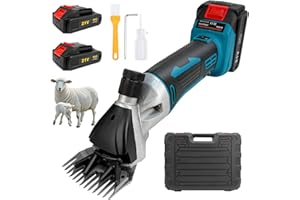 LIROPAU Sheep Shears, 500W Professional Electric Sheep Shearing Clippers, 6 Speeds, 2400 RPM, Cordless Sheep Dagging, Shearing Clippers Livestock Grooming Kit, Heavy Duty Sheep Clip-pers for Thick Coat