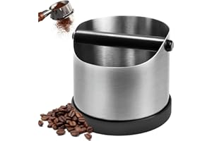 PENBINMALL Contenitore per Fondi di Caffè - Contenitore per colino in Acciaio inox, Knock Box Coffee con Rimovibile Asta Percussione, Scatola Fondi di Caffè, Recipiente Fondi Caffè Adatto per Bar Cucine Uffici