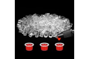 ATOMUS 300Pcs Tattoo Ink Cups Medium Size Disposable Ink Cups Tattoo Pigment Caps Holder Container Tattoo Supplies