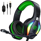 Fachixy FC100 Cascos Gaming para PS4, PS5, PC, Xbox One, Switch, Auriculares Gaming Cancelación de Ruido, Cascos con Microfon