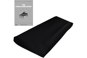 QMG Funda Protectora Para Teclado Extensible Para Teclado De 88 Teclas: Mejor Para Todos Los Pianos Y Consolas Digitales – Cable Elástico Ajustable; Lavable A Máquina, 49”×17”×6”