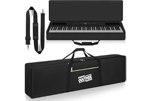OUUTMEE Tangentbordsväska med 81 tangenter, två bärlägen, 138 x 33 x 17 cm, 600D vattentät Oxford-tyg-pianoväska, färg