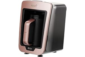 Fakir Kaave Cafetière à moka turque 4 tasses et cuillère à mesurer traditionnelle Système de contrôle simple à une touche I 735 Watt I Rose, 26 x 18 x 22 cm 280ml (4 glasses x 70ml)