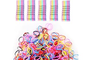 iTauyees Elastici per Capelli, Confezione da 100 Mini Elastici Gomma Elastici Morbidi per Bambini Capelli, con 50 Forcine per Capelli, per Donne Ragazze (Nero + Colore)