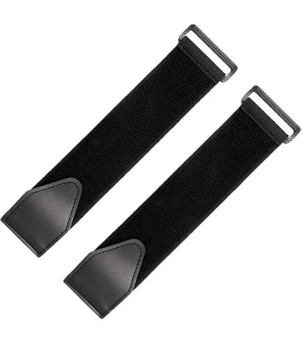 Adjustable Rowing Machine Foot Straps For Concept 2 Rower - Durable Nylon Replacement Belts (2 Pack, Black)