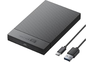 SAN ZANG MASTER Custodia per Disco Rigido da 2,5 Pollici, Custodia per Disco Rigido USB 3.0 senza Strumento SANZANG, Supporta UASP, per SSD SATA da 2,5" e Disco Rigido con Altezza 9,5 mm 7 mm, Cavo USB C a A