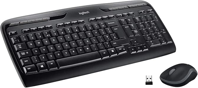 Mouse Wireless 3 Tasti Nero Ricevitore Usb 1000 Dpi