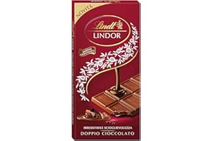 Lindt Lindor Tavoletta Doppio Cioccolato al Latte con Ripieno Fondente, Formato 100g