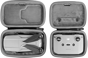 iEago RC Air 2S Étui de Transport Sac de Rangement Imperméable Housse Portable Rigide Sacoche Pochette Voyage Dure Cas avec Mousqueton pour DJI Mavic Air 2 / Air 2S Drone + Télécommande Accessiores