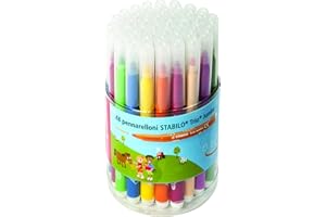‎STABILO Dicker Filzstift - STABILO Trio Jumbo - 48er Pack - mit 12 verschiedenen Farben