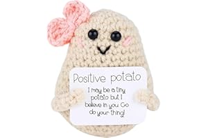 Yuqilin Mini Patata Positiva Divertida, con Arco Positiva Divertida Muñeca de Patata, Pocket Hug Positive Potato, Patatas Positivas, para Amigos y Novias Regalo Inspirador